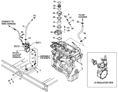 Ev Fuel System 2.4l G2 Diagram and Parts List for (2707V24492)(2007) Generac Generator