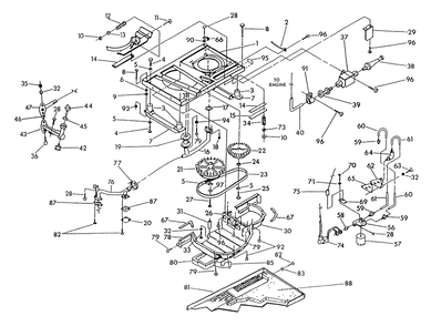 Base And Pulleys Diagram and Parts List for  Generac Generator