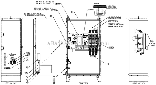 Av Rtsr/V 800a (1) Diagram and Parts List for (9525545)(2016) Generac Generator