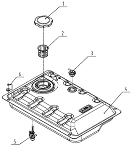 Fuel Tank Diagram and Parts List for (8318715B - 8597903B)(2013) Generac Generator