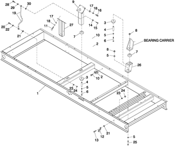 Mounting Base Diagram and Parts List for (6266280)(2011) Generac Generator