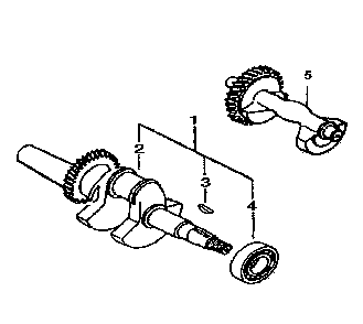 Crankshaft Diagram and Parts List for  Generac Generator