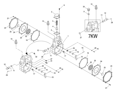 Engine 2 Diagram and Parts List for (4655385 - 4655776)(2006) Generac Generator