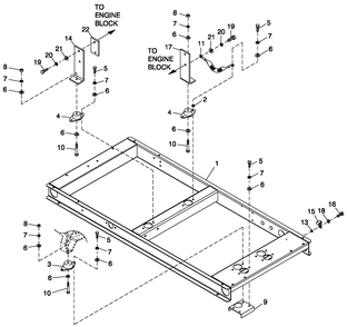 Mounting Base 2.4l Diagram and Parts List for (5048184 - 5221380)(2008) Generac Generator
