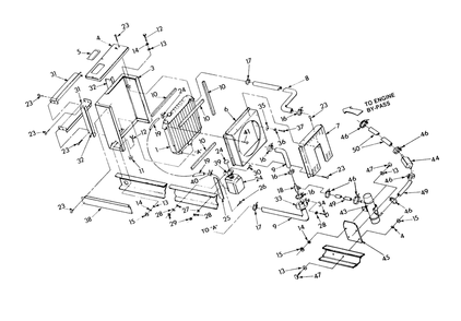 Radiator (Part 2) Diagram and Parts List for  Generac Generator