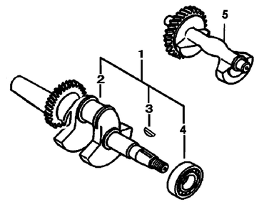 Crankshaft Diagram and Parts List for (5295363 - 6049936)(2016) Generac Generator