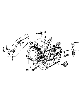 Crankcase Diagram and Parts List for  Generac Generator