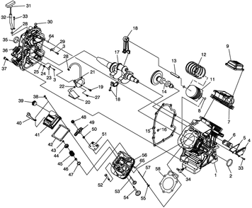 Engine 3 Diagram and Parts List for (2106V18909)(2006) Generac Generator