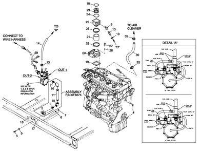 Fuel System 2.4l C2 G2 Diagram and Parts List for (4408788 - 4805437)(2007) Generac Generator