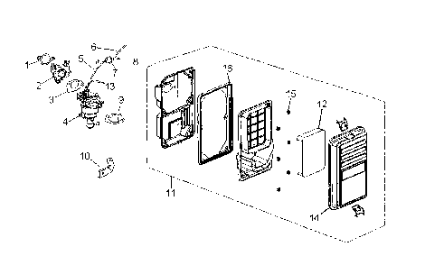 Part Location Diagram of 0G84420151 Generac Element, Air Cleaner