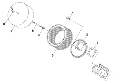 Ev Air Cleaner Diagram and Parts List for (4907V25589)(2007) Generac Generator