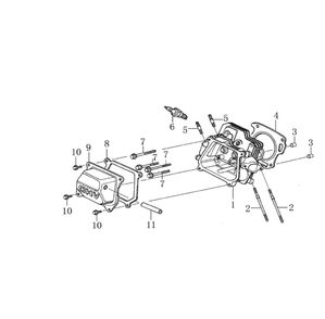 Cylinder Head 1 Diagram and Parts List for  Generac Pressure Washer