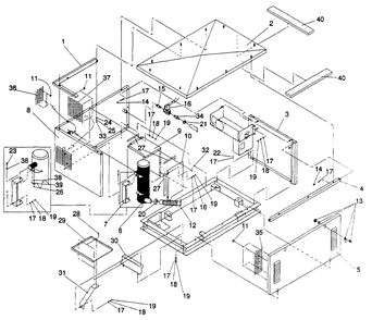 Enclosure Diagram and Parts List for  Generac Generator