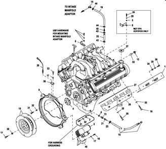 Ev Engine Common Parts R/H 6.8 Diagram and Parts List for (8338617)(2013) Generac Generator