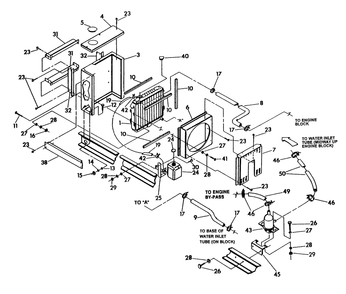 Radiator Diagram and Parts List for  Generac Generator