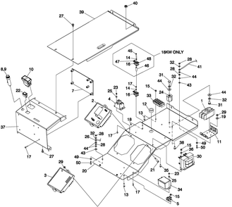 Control Panel 1 Diagram and Parts List for (0007V25841)(2007) Generac Generator