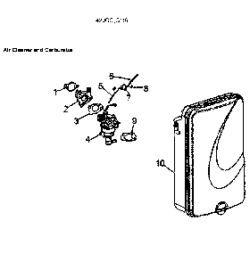 Air Cleaner Diagram and Parts List for  Generac Generator