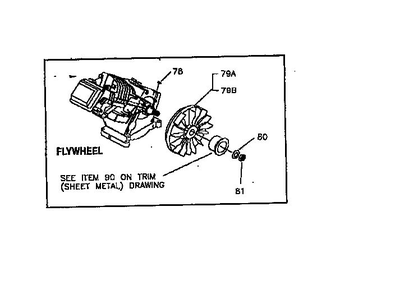 Flywheel Diagram and Parts List for  Generac Engine