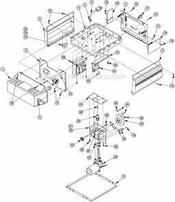 Powerhead Diagram and Parts List for  Genie Garage Door Opener