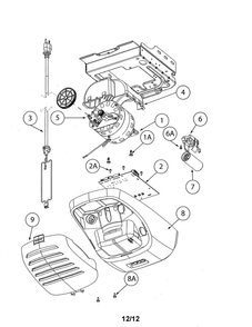 Powerhead Diagram and Parts List for  Genie Garage Door Opener