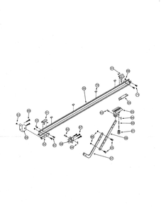 Rail 1 Diagram and Parts List for  Genie Garage Door Opener