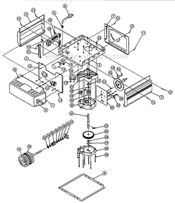 Powerhead Diagram and Parts List for  Genie Garage Door Opener