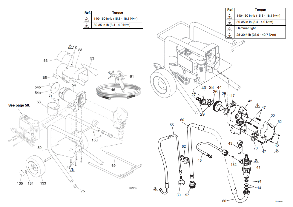 Section_1 Diagram and Parts List for  Graco Paint Sprayer