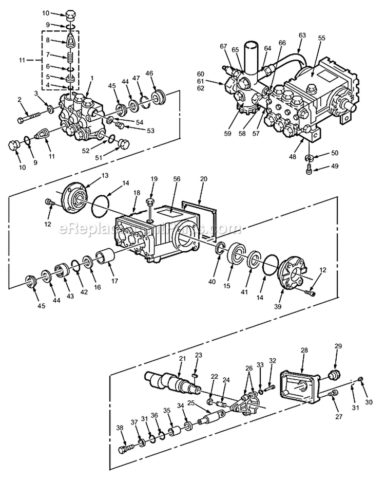 Page B Diagram and Parts List for 800-335 Graco Pressure Washer