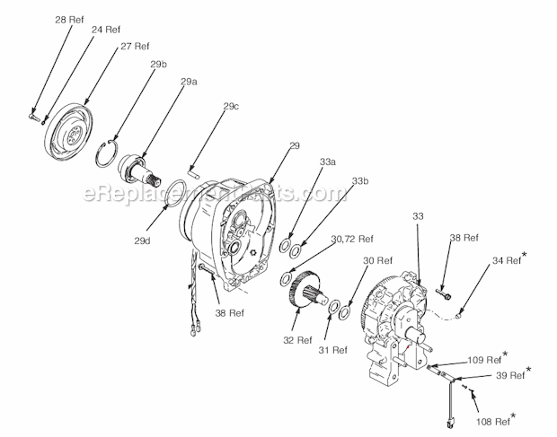 Pinon And Drive Diagram and Parts List for GMAX7900 248700 Graco Paint Sprayer