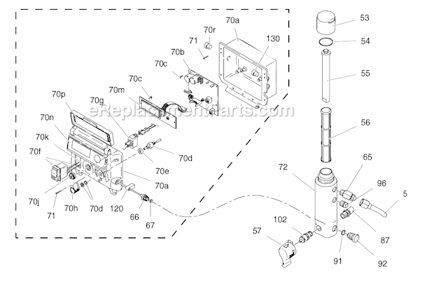 Filter And Control Box Diagram and Parts List for GMAX7900 248700 Graco Paint Sprayer
