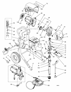Page B Diagram and Parts List for  Graco Sprayer