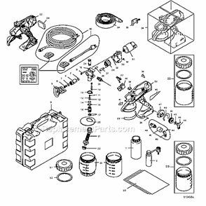 Part Location Diagram of 24E375 Graco 48 Oz Material Cup