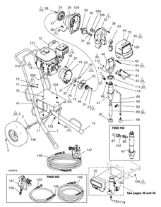 Section_1 Diagram and Parts List for  Graco Paint Sprayer