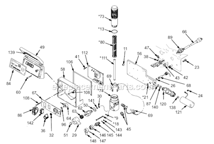 Page B Diagram and Parts List for Series A Graco Sprayer