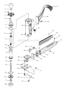 Page A Diagram and Parts List for  Grip-Rite Nailer