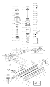 Page A Diagram and Parts List for  Grip-Rite Nailer