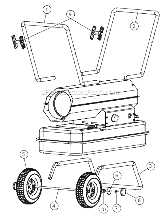 Page B Diagram and Parts List for  Heatstar Heater