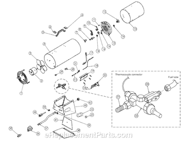 Part Location Diagram of 25027 Heatstar Knob, Variable Rate