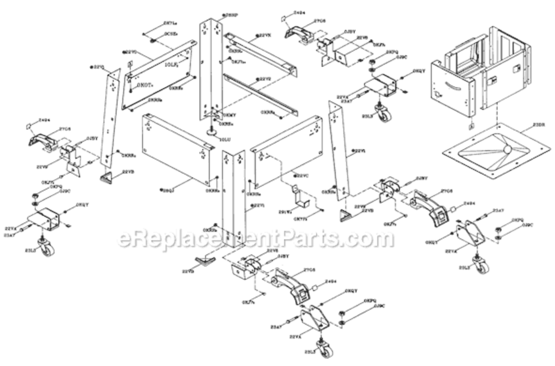 Page C Diagram and Parts List for  Hitachi Table Saw