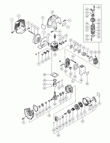 Page 1 Diagram and Parts List for  Hitachi Trimmer