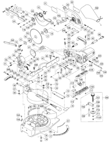 Page A Diagram and Parts List for  Hitachi Miter Saw