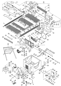 Page A Diagram and Parts List for  Hitachi Table Saw