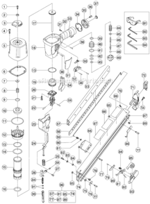 Part Location Diagram of 880630 Metabo HPT Nylock Hex. Socket Hd. Bolt M4