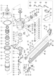 Part Location Diagram of 878888 Metabo HPT O-ring