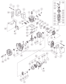 Part Location Diagram of 6600406 Hitachi Recoil Starter Body