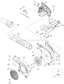 Page B Diagram and Parts List for  Hitachi Leaf Blower / Vacuum