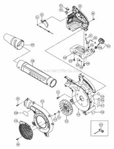 Page B Diagram and Parts List for  Hitachi Leaf Blower / Vacuum