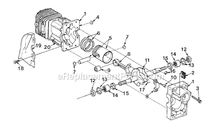 Page D Diagram and Parts List for UT-10432-A Homelite Chainsaw