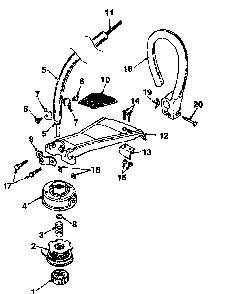 Shaft Diagram and Parts List for  Homelite Trimmer