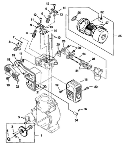 Exhaust Diagram and Parts List for UT-03821 Homelite Generator
